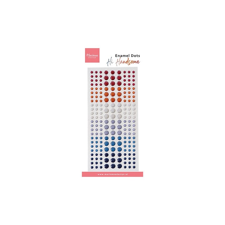 (PL4538)Marianne Design Enamel dots, Hi Handsome!