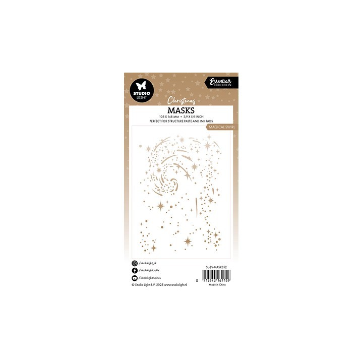 (SL-ES-MASK352)Studio light stencil Magical swirl Essentials nr.352