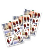 (11-DCD616)Katy Sue Designs A Christmas Walk 3D Die-Cut Decoupage (3pcs)