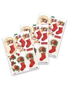 (11-DCD729)Katy Sue Designs Christmas Stockings 3D Die-Cut Decoupage (3pcs)