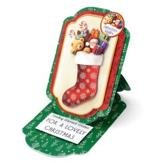 (11-DCD729)Katy Sue Designs Christmas Stockings 3D Die-Cut Decoupage (3pcs)