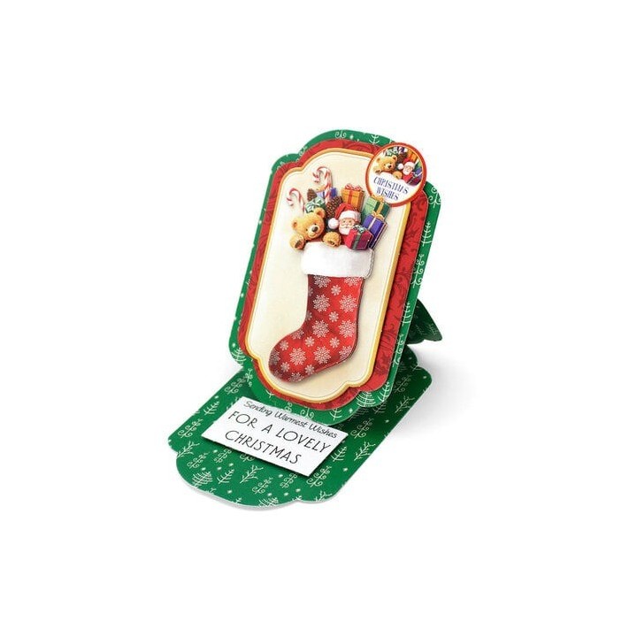 (11-DCD729)Katy Sue Designs Christmas Stockings 3D Die-Cut Decoupage (3pcs)