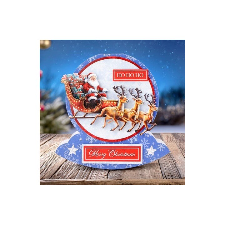 (11-DCD733)Katy Sue Designs Santa in the Sky 3D Die-Cut Decoupage (3pcs)