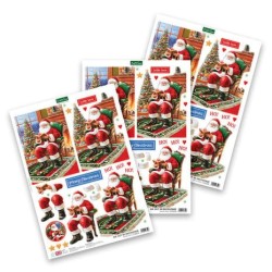 (11-DCD734)Katy Sue Designs Santa's Story 3D Die-Cut Decoupage (3pcs)