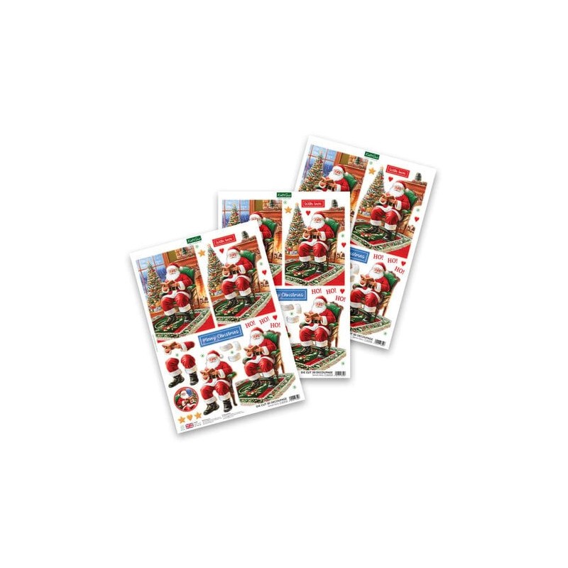 (11-DCD734)Katy Sue Designs Santa's Story 3D Die-Cut Decoupage (3pcs)
