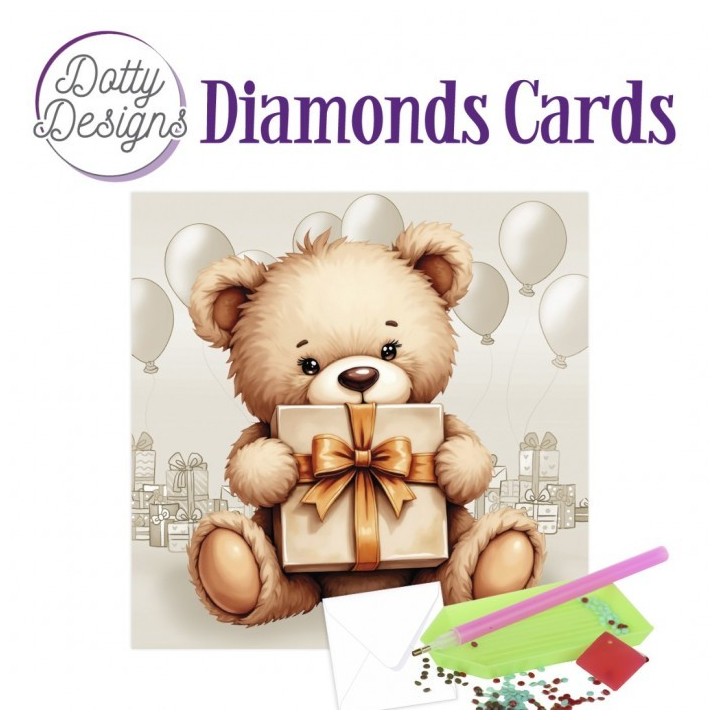 (DDDC1187)Dotty Designs Diamond Cards - Teddy 1
