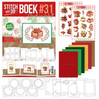 (STDOBB031)Stitch and Do boek A6 31 - Sweet Strawberries