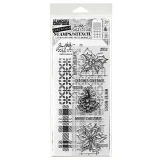 (THMM192)Stampers Anonymous Blueprint Christmas 2 Tim Holtz Stamps/Stencil