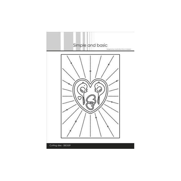 (SBD559)Simple and Basic Heart Rays A6 Dies