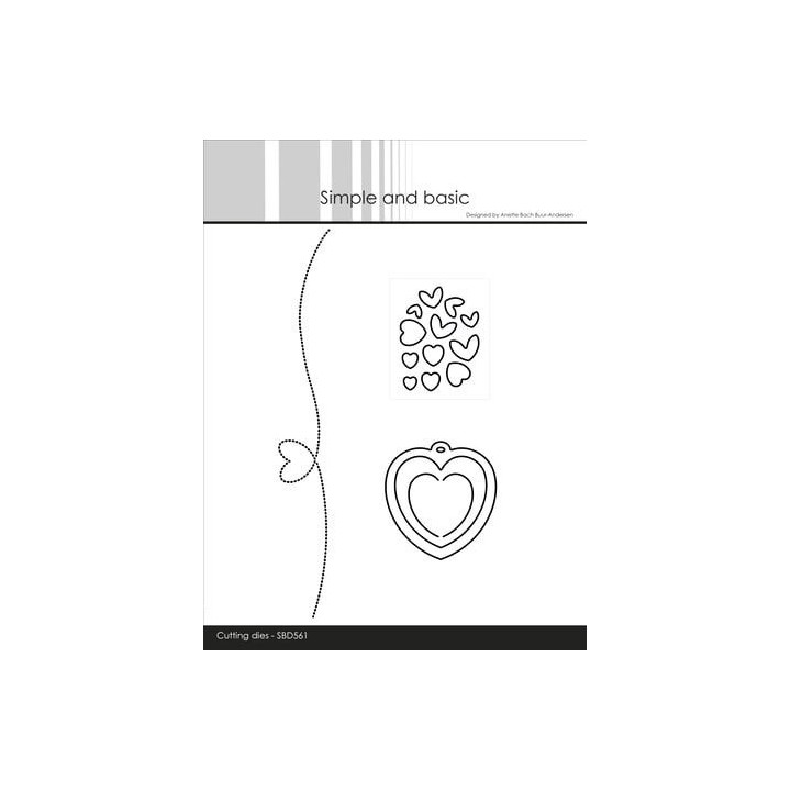 (SBD561)Simple and Basic Happy Hearts Dies