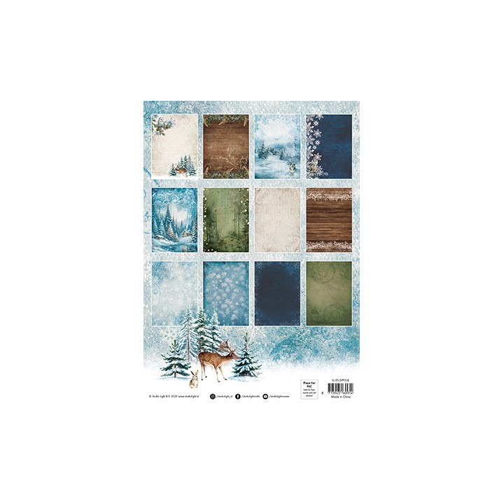 (SL-ES-DPP338)Studio Light Designer Paper Pad Winter wonderland Essentials nr.338
