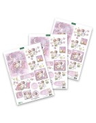 (11-DCD534)Katy Sue Designs Baby Girl with Moon 3D Die-Cut Decoupage (3pcs)