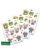 (11-DCD500)Katy Sue Designs Birthday Flower 3D Die-Cut Decoupage (3pcs)