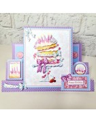 (11-DCD572)Katy Sue Designs Birthday Layer Cake 3D Die-Cut Decoupage (3pcs)
