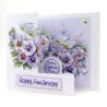 (11-DCD609)Katy Sue Designs Champagne and Violets 3D Die-Cut Decoupage (3pcs)