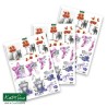 (11-DCD621)Katy Sue Designs Cute Cats 3D Die-Cut Decoupage (3pcs)