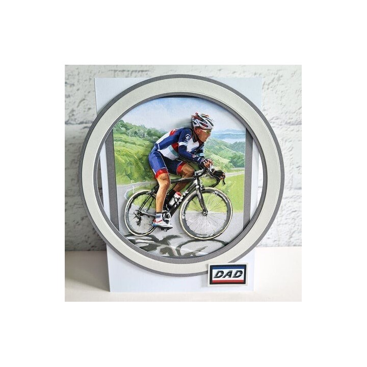 (11-DCD623)Katy Sue Designs Cycling 3D Die-Cut Decoupage (3pcs)