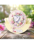 (11-DCD727)Katy Sue Designs Dove with Flowers 3D Die-Cut Decoupage (3pcs)