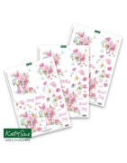 (11-DCD646)Katy Sue Designs Filled with Flowers 3D Die-Cut Decoupage (3pcs)
