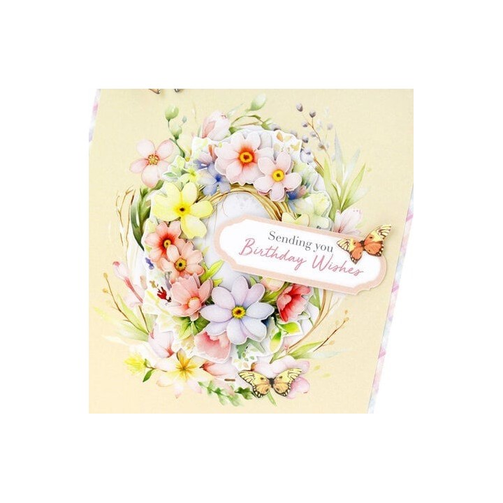 (11-DCD707)Katy Sue Designs Floral Basket & Wreath 3D Die-Cut Decoupage (3pcs)