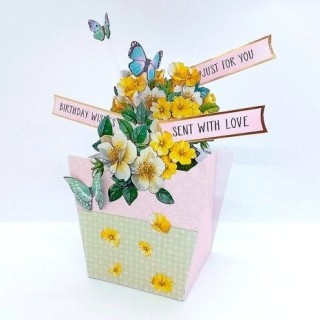 (11-DCD700)Katy Sue Designs Flower Patch 3D Die-Cut Decoupage (3pcs)