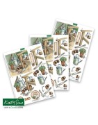(11-DCD620)Katy Sue Designs Gardeners Corner 3D Die-Cut Decoupage (3pcs)