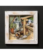 (11-DCD620)Katy Sue Designs Gardeners Corner 3D Die-Cut Decoupage (3pcs)