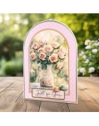 (11-DCD722)Katy Sue Designs Jug of Roses 3D Die-Cut Decoupage (3pcs)