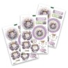 (11-DCD723)Katy Sue Designs Lavender Wreath 3D Die-Cut Decoupage (3pcs)