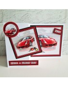 (11-DCD648)Katy Sue Designs Red Racer 3D Die-Cut Decoupage (3pcs)