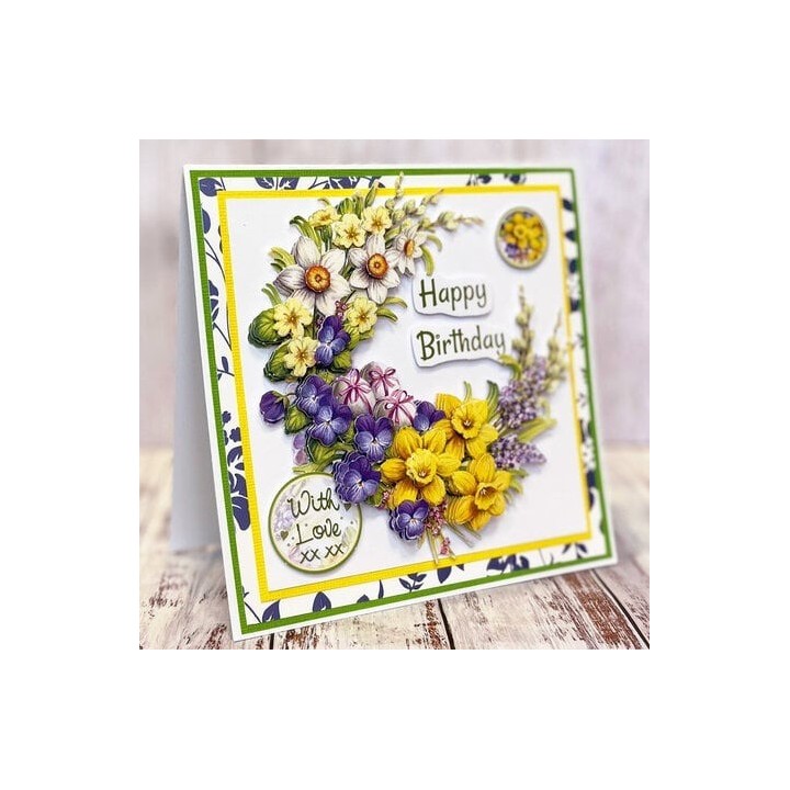 (11-DCD610)Katy Sue Designs Spring Flowers 3D Die-Cut Decoupage (3pcs)