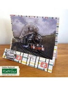 (11-DCD544)Katy Sue Designs Steam Train 3D Die-Cut Decoupage (3pcs)