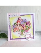 (11-DCD666)Katy Sue Designs Sweet Peas 3D Die-Cut Decoupage (3pcs)