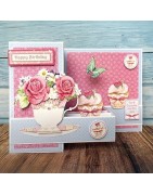 (11-DCD569)Katy Sue Designs Teacups, Flowers and Cake 3D Die-Cut Decoupage (3pcs)