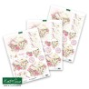 (11-DCD606)Katy Sue Designs Wedding Book & Flowers 3D Die-Cut Decoupage (3pcs)