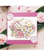 (11-DCD606)Katy Sue Designs Wedding Book & Flowers 3D Die-Cut Decoupage (3pcs)