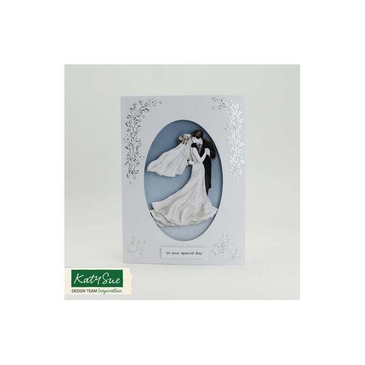 (11-DCD591)Katy Sue Designs Wedding Day 3D Die-Cut Decoupage (3pcs)