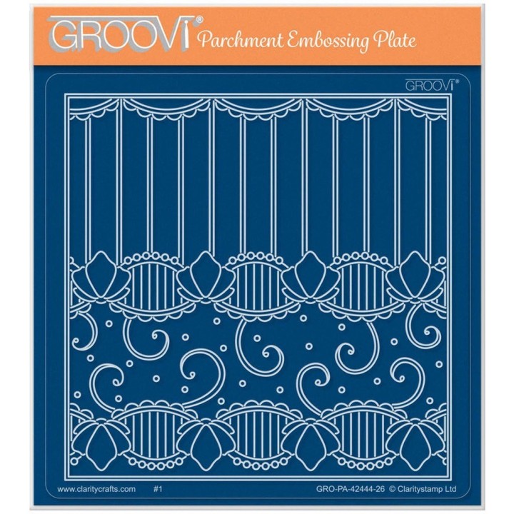 (GRO-PA-42444-26)Groovi Plate Midi Genevieve French Lace (GRO-PA-42444-26)Groovi Plate Midi Genevieve French Lace