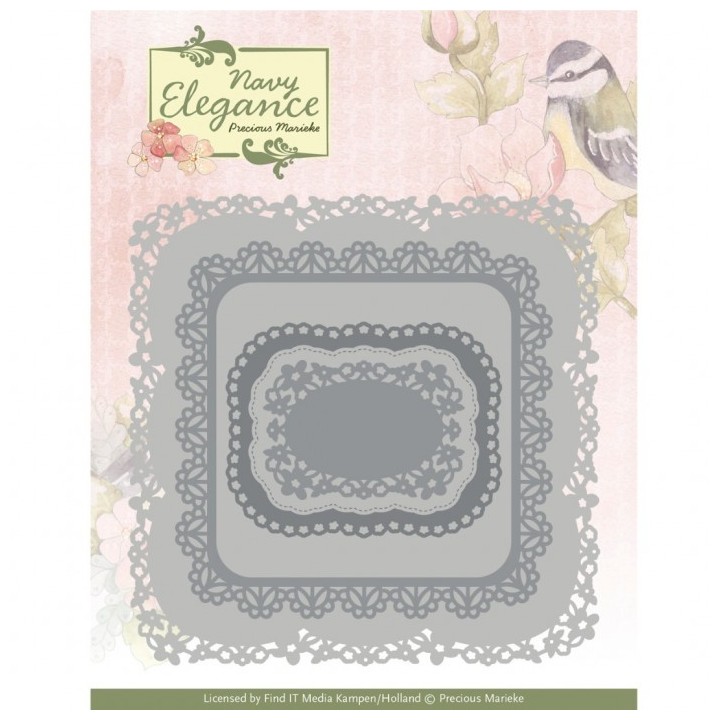 (PM10278)Dies - Precious Marieke- Navy Elegance - Elegance Frame