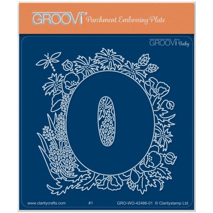 (GRO-WO-42486-01)Groovi® Baby plate A6 Linda's Floral Number 0