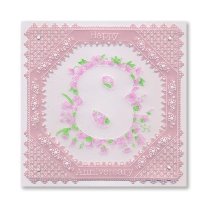 (GRO-WO-42494-01)Groovi® Baby plate A6 Linda's Floral Number 8