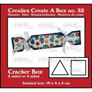 (CCAB32)Crealies Create A Box stans no. 32, Cracker (3 & 4 kantig)