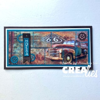 (CLCZ198)Crealies Cardzz dies no. 198, Slimline M, with postage stamp border