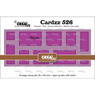 (CLCZ526)Crealies Cardzz dies no. 526, Postage stamp frame slimline Nicole