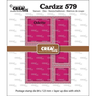 (CLCZ579)Crealies Cardzz dies no. 579, Postage stamp frame rectangular Odette