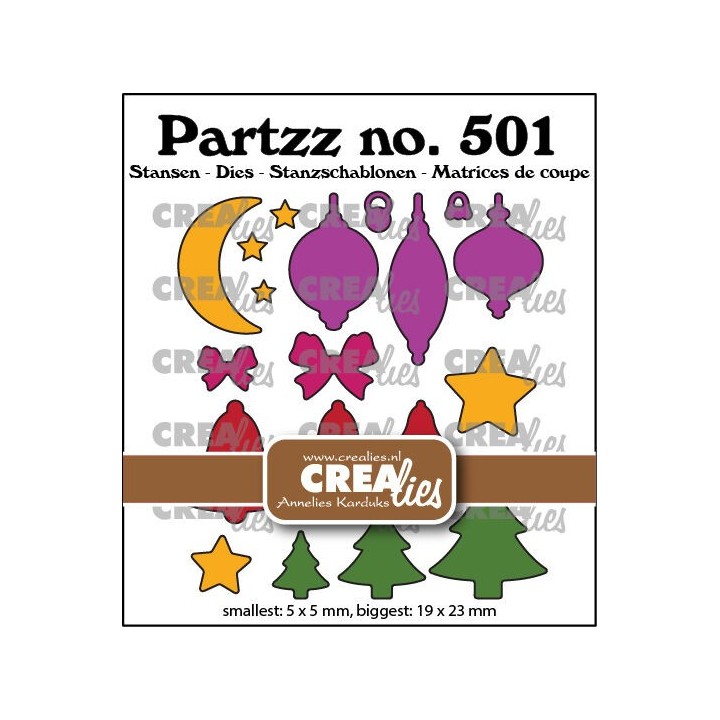 (CLPartzz501)Crealies Partzz dies no. 501, Mini Christmas