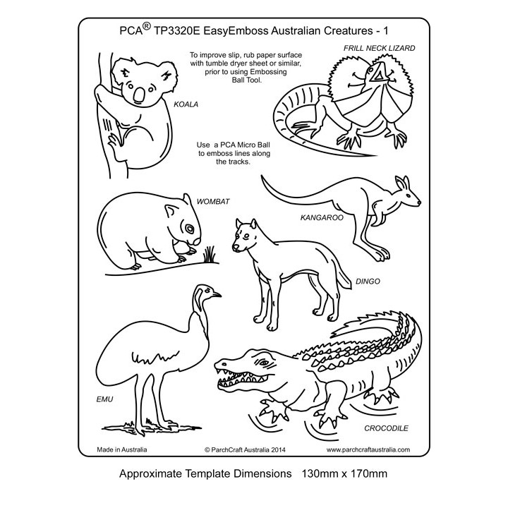 (TP3320E)EMBOSSING EasyEmboss Australian Creatures - 1
