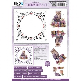 (DODOHS10006)3D Hobbydots Sheet - Berries Beauties - Pastel Purple Christmas 2