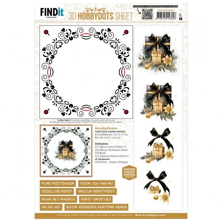 (DODOHS10007)3D Hobbydots Sheet - Berries Beauties - Golden Whisper 1