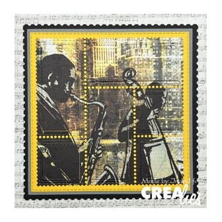 (CLCZ624)Cardzz dies no. 624, Double Postage Stamp Card Square